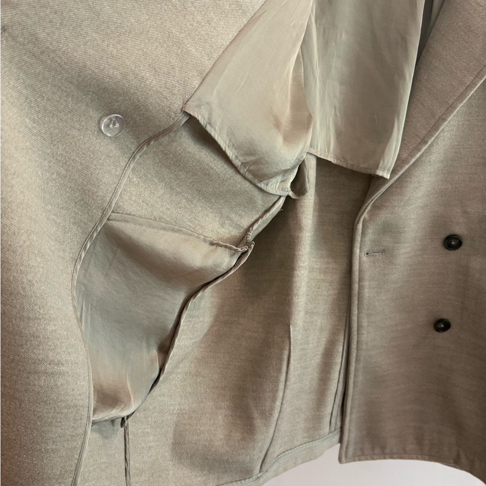 Free People Hannah Double Breasted Blazer Peacoat Jacket Green Large - Picture 10 of 13